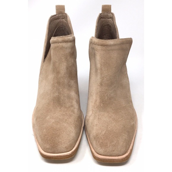 Jeffrey Campbell Rosalee Women's 8.5 Light Brown Suede Block Heel Ankle Bootie - Picture 7 of 7